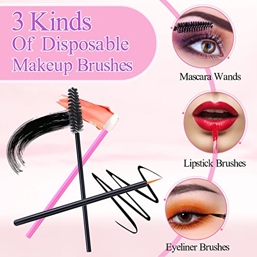 248 Pcs Disposable Makeup Applicator Kit with Triangle Puffs - White