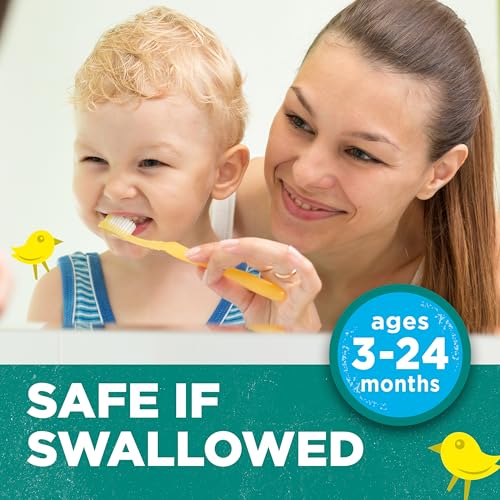 Tom's of Maine Toddler Fluoride-Free Toothpaste, 3 Pack - Mild Fruit Flavor for 3-24 Months