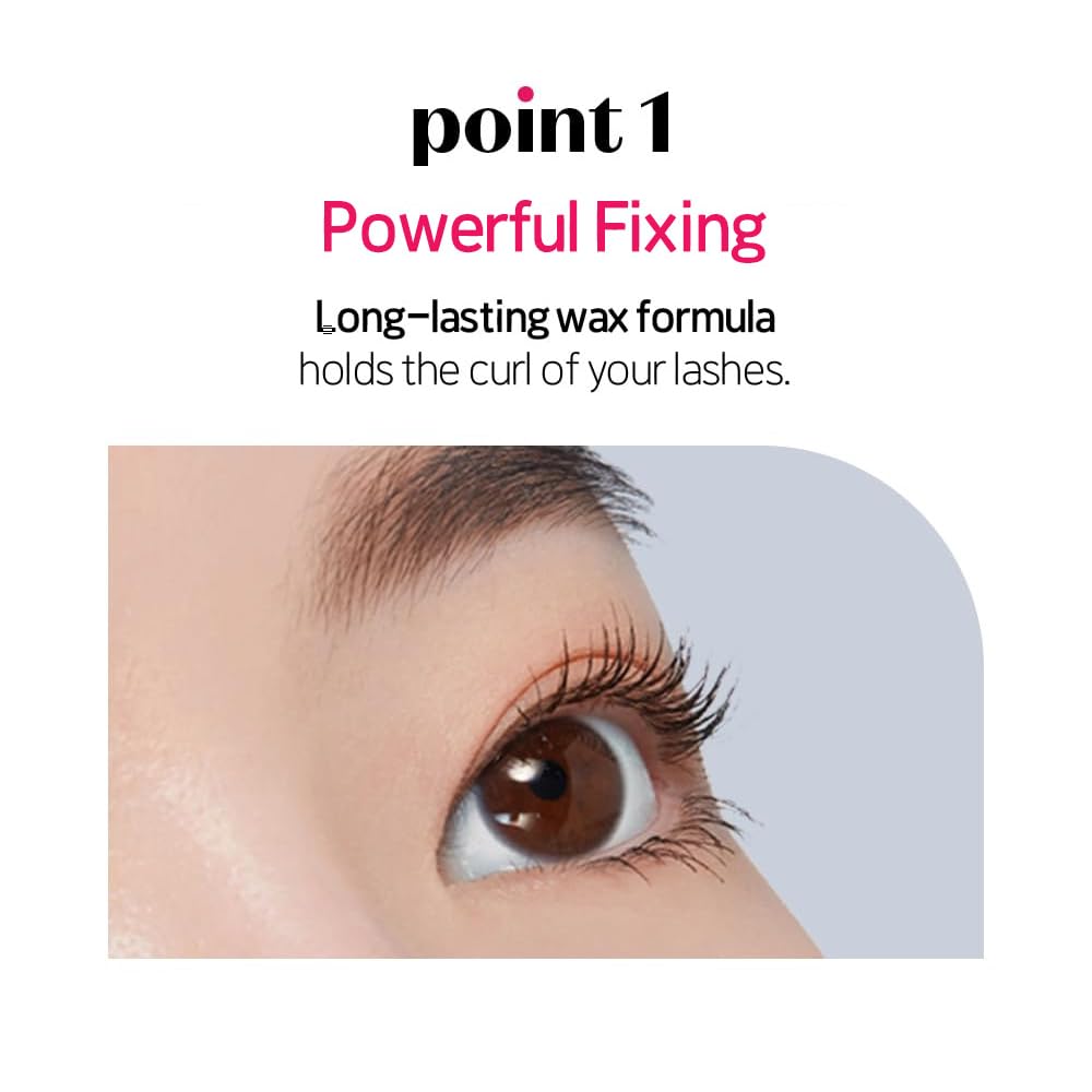 ETUDE Dr. Mascara Fixer, Korean Mascara Fixer, Long-Lasting Wax Formula, All-Day Curl Hold, Smudge-Proof, Korean Makeup, Beauty, Vegan Certified, Black (0.203 Fl Oz)