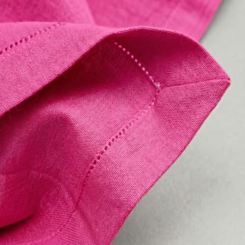 Palisa Hot Pink Cotton Cloth Napkins - Set of 4, 18x18 Inch
