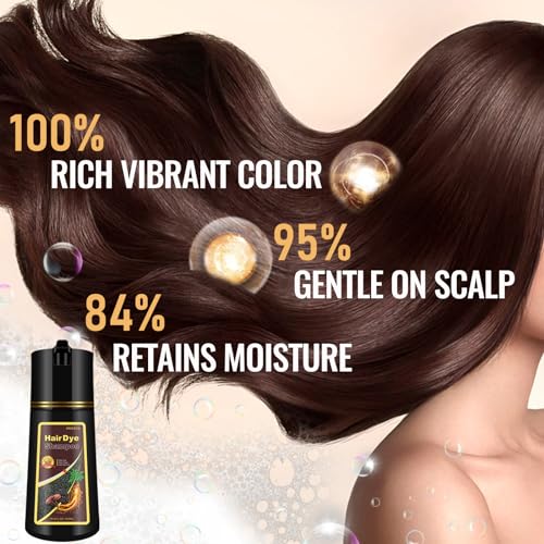 Cherry Brown Hair Dye Shampoo - 3-in-1 Color & Care Solution