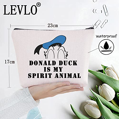 LEVLO Duck Spirit Animal Makeup Bag - Zipper Pouch Gift
