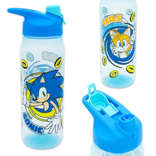 Sonic the Hedgehog Water Bottle Bundle with Stickers - 20 Oz
