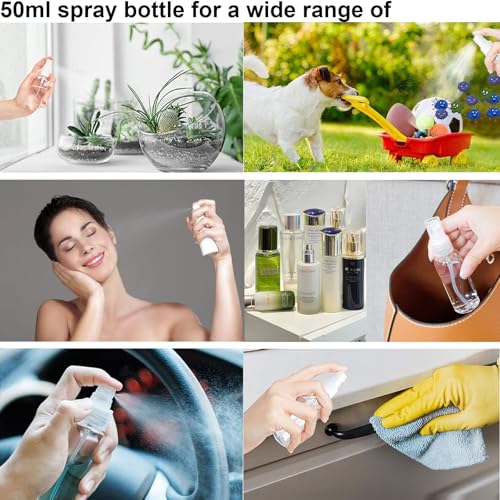 Travel Spray Bottles 2oz TSA Approved Leak-Proof Fine Mist Refillable Kit