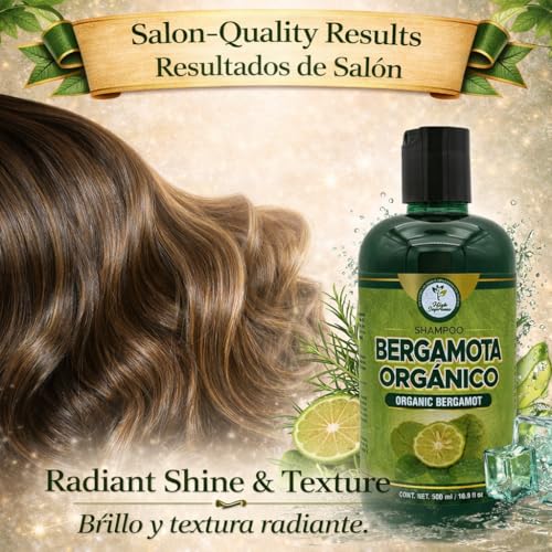 HIGH SUPREME Organic Bergamot Shampoo with Aloe Vera & Rosemary, 16.9 fl oz