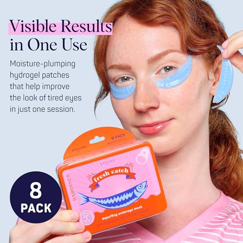 SpaLife Sardines Under Eye Patches with Niacinamide & Hyaluronic 8 Pairs — Fresh Catch Hydrogels