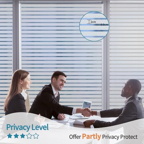Niviy Frosted Window Film - Privacy Static Cling Vinyl, 11.8" x 118"