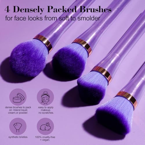 BS-MALL Professional Makeup Brush and Sponge Set - 15 Piece Travel Kit