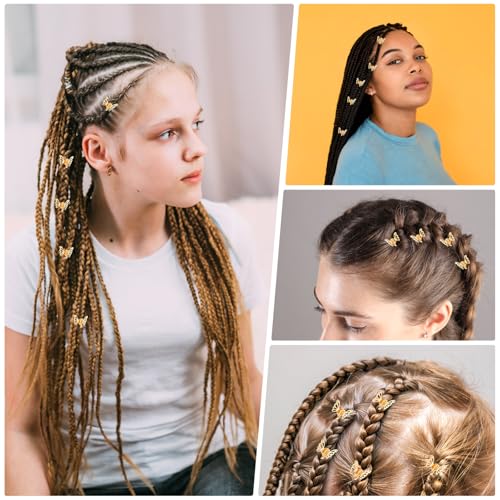 Ouligay 30 Pcs Gold Butterfly Hair Clips - Durable Mini Claw Clips