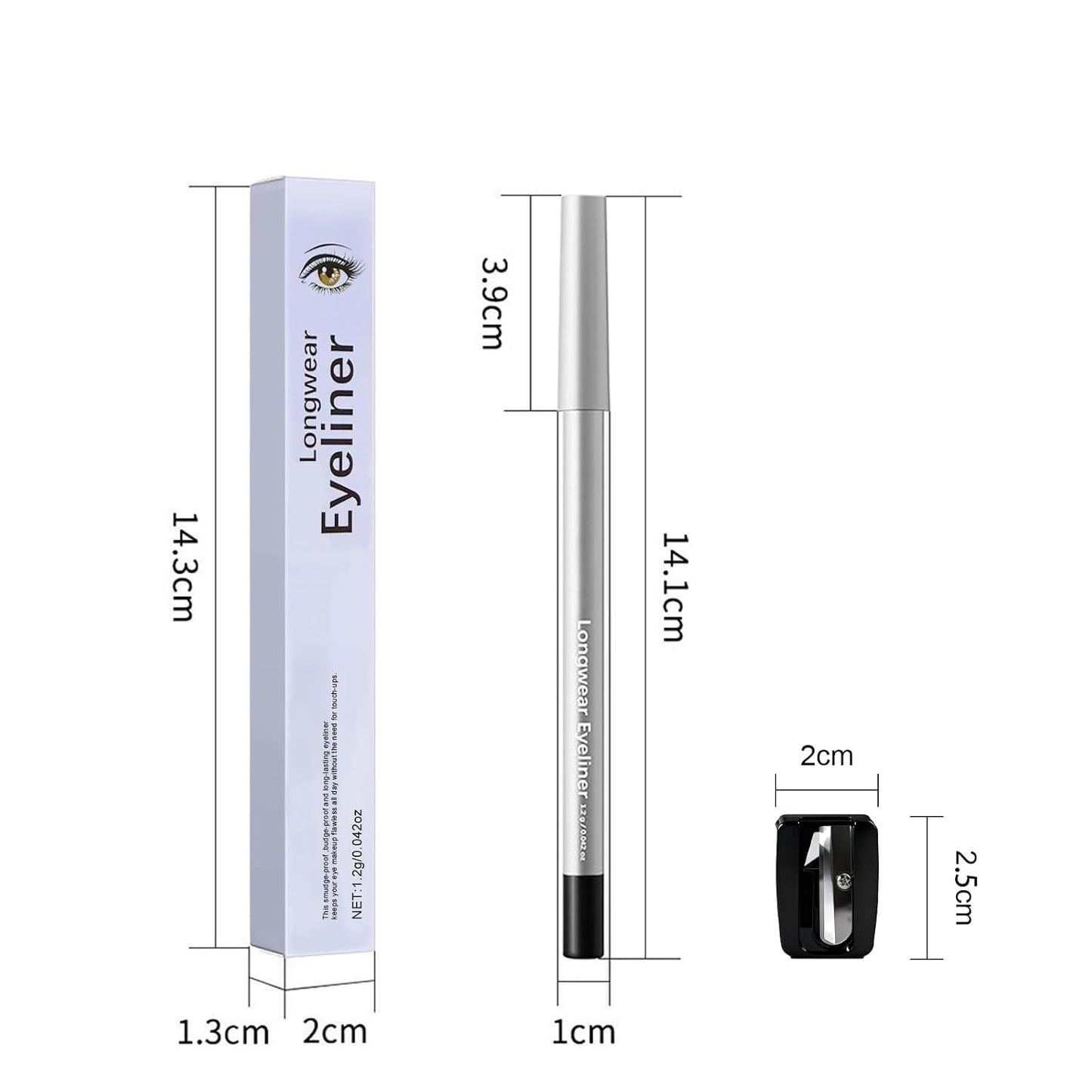 Deep Purple Plum Eyeliner Pencil - Waterproof, Long-Lasting, High-Pigmented Formula | Ideal for Mature Skin