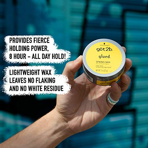 Got2B Glued Spiking Hair Wax, Fierce High-Hold Styling Wax - 2 oz (2 Pack)