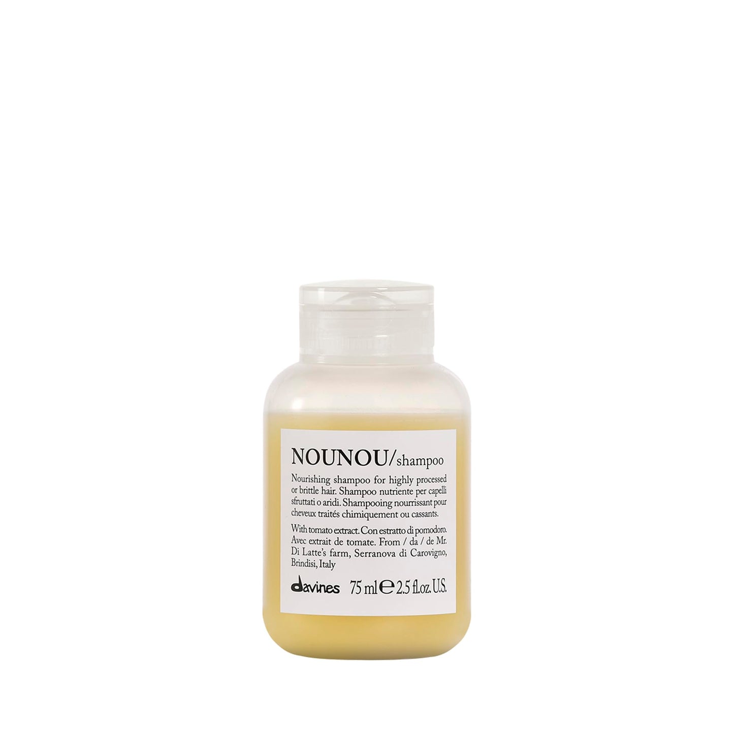 Davines LOVE Smoothing Shampoo, Taming Anti-Frizz Gentle Cleansing Action for Wavy, Unruly, Coarse Hair - Gives Shine, Elasticity, Softness & Sleek Look with Olive Extract, Travel Size, 2.54 Fl Oz