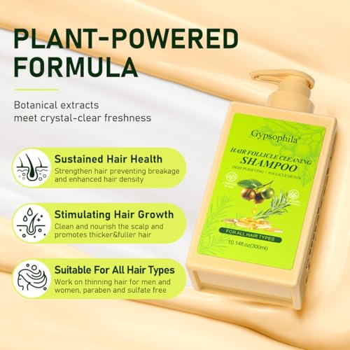 Follicle Shampoo 10.14 Fl Oz - Anti-Dandruff for Itchy Scalp Relief