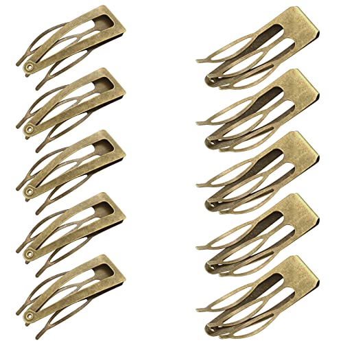 Chinco 24 Pcs Double Grip Metal Snap Hair Clips - 2 Inch
