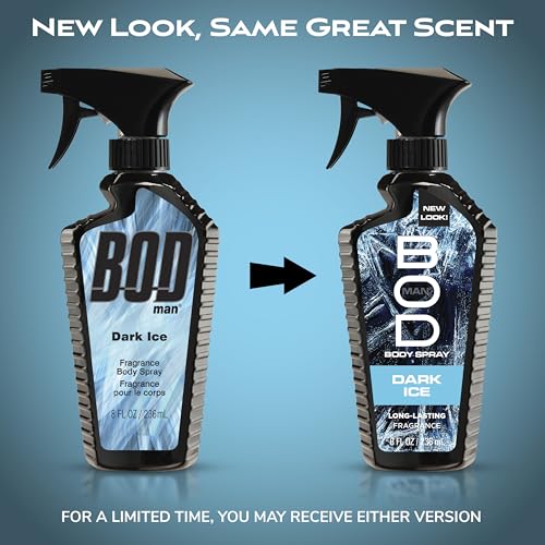 BOD Man Dark Ice Fragrance Body Spray - 8 fl oz, Long-Lasting
