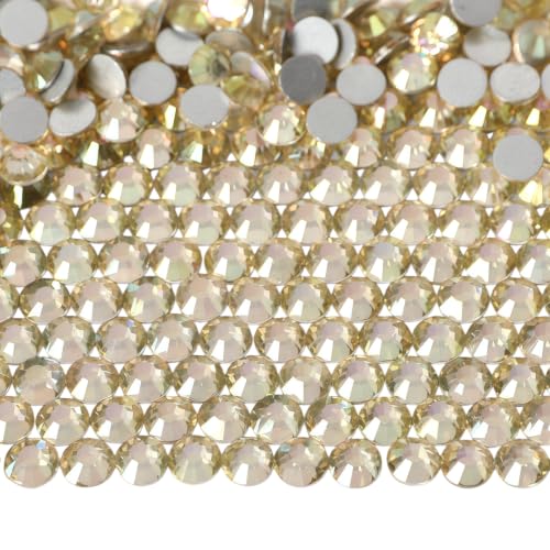 Rose Sunlight Flatback Glass Rhinestones SS16 1440pcs for Nail Art & Crafts