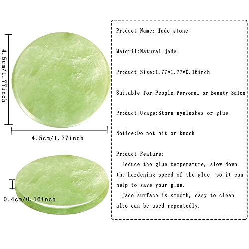 3 PCS Jade Stone Eyelash Extension Glue Pallet Set