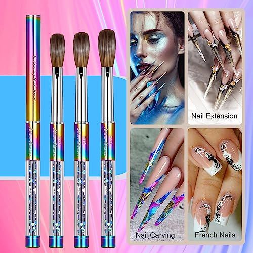 Shine Chance Size 14 Kolinsky Acrylic Nail Brush for Professional Manicure
