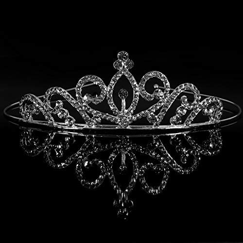 Hedume 6-Pack Rhinestone Princess Crown Headbands for Girls