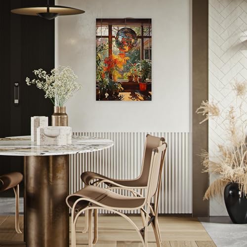1970s Retro Disco Ball Wall Art Poster - 12x16in Unframed