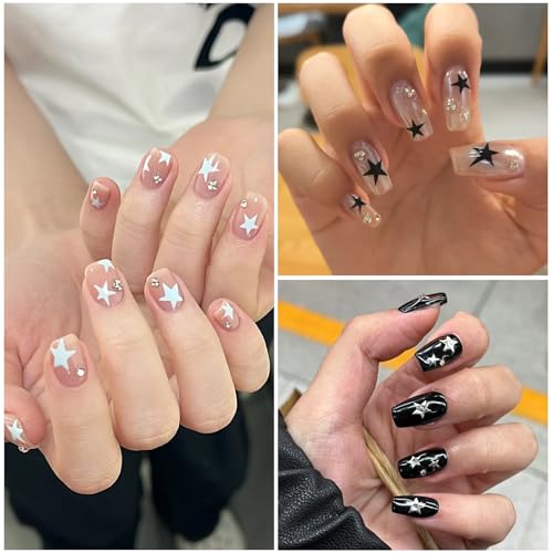 8 Sheets Self-Adhesive Star Nail Art Stickers for Manicure