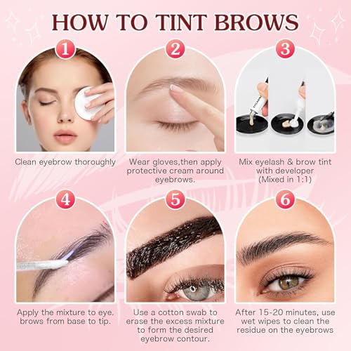 Professional Eyelash & Eyebrow Color Kit - Long Lasting, Safe Formula