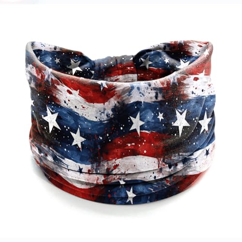 Winthrop 4-Pack Patriotic Wide Elastic Headbands - Dark Flag Designs
