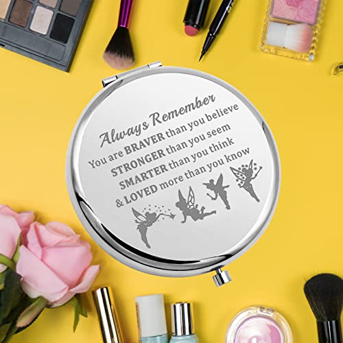 KEYCHIN Inspirational Pocket Mirror - Engraved Fairy Tale Makeup Mirror
