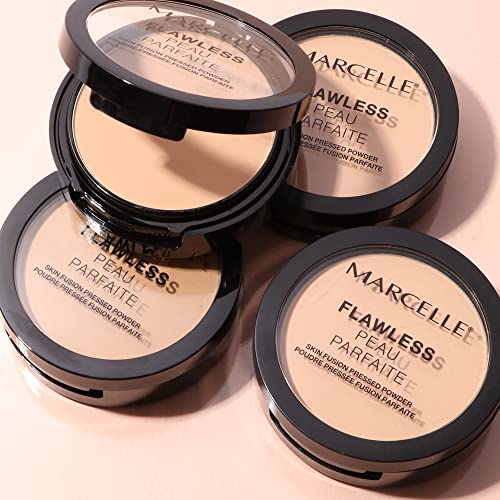 Marcelle Flawless Pressed Powder - Hypoallergenic Talc-Free Face Makeup