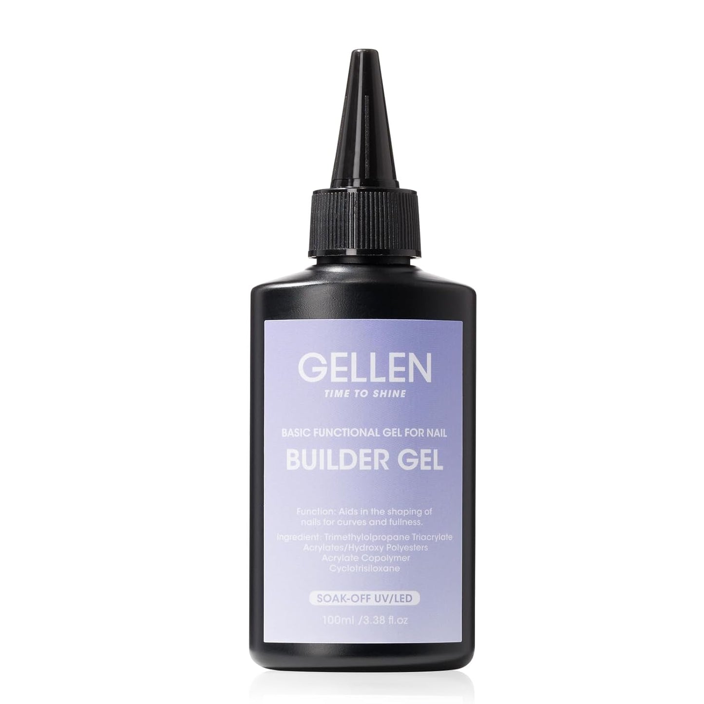 GELLEN 4 in 1 Gel Nail Glue Refill - 100ml Strong Adhesive for Acrylic Nail Tips | HEMA TPO TMPTA 3-Free, UV Light Cured