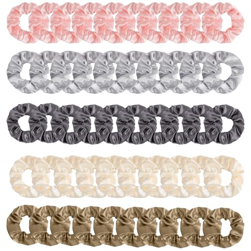 Mimalexin 50-Piece Velvet Hair Scrunchies Set - Soft Elastic Hair Ties