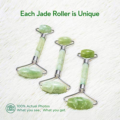 LDREAMAM Jade Roller & Gua Sha Facial Set - Anti-Aging Skin Care Tool Kit