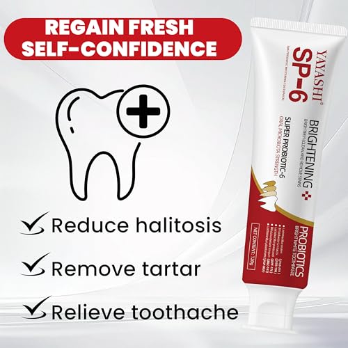 YAYASHI SP-6 Probiotic Whitening Toothpaste, Mint, 4.23 Fl Oz (Pack of 2)