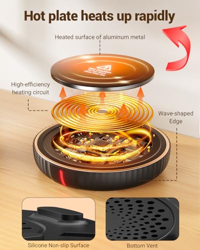HouseGem Electric Candle Warmer & Coffee Mug Heater - Black