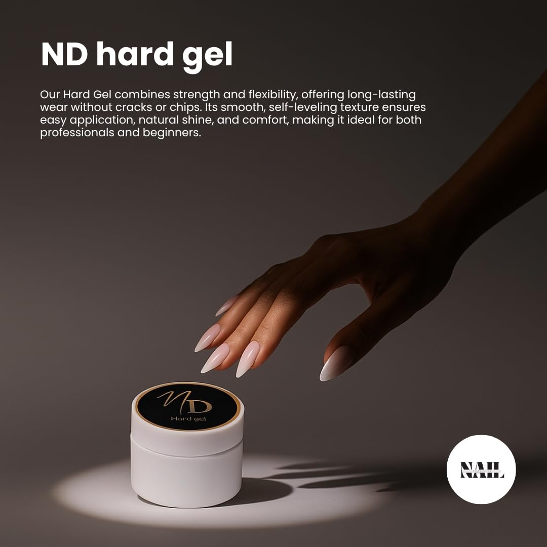 Nail Dark Latte Hard Gel for Nails, HEMA & TPO Free Builder Gel for Extensions, Overlay & Nail Strengthening, Self-Leveling UV LED Nail Gel, Long-Lasting Gloss Finish, 30ml