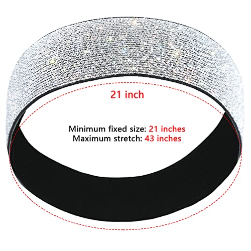2PCS Elastic Wig Bands for Lace Melting, 60cm Hair Edge Holders, Silvery Color Pack of 1