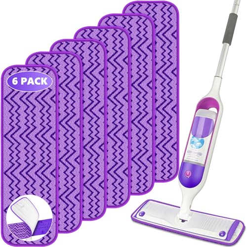 Reusable Microfiber Mop Pads for Swiffer PowerMop - 6 Washable Refills