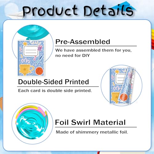 Back to School Swirl Decorations - 30 Colorful Hanging Streamers
