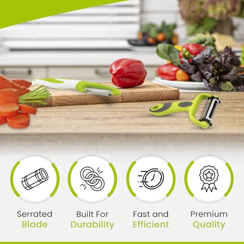 3-in-1 Stainless Steel Vegetable Peeler Set with Ergonomic Handle