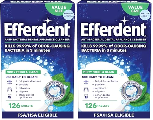 Efferdent Minty Fresh Retainer Cleaning Tablets - 126 Count