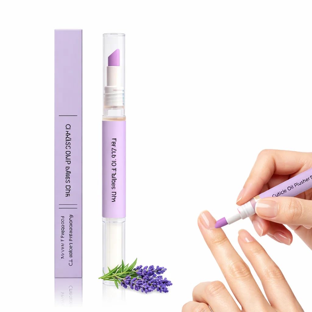 Cuticle Oil Pusher Pen - 2-in-1 Ceramic Nail Care Tool for Dry Nails & Hangnails | Moisturizing Remover (1pc)