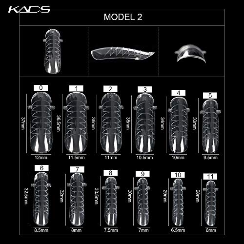 KADS 120PCS Clear Full Cover Nail Tips for UV Gel & Acrylic