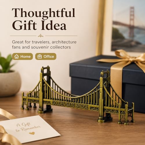 Golden Gate Bridge Model Statue | San Francisco Architecture Decor