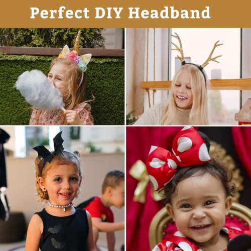 Candygirl 36pcs Black Plastic Headbands - DIY Craft Hairbands
