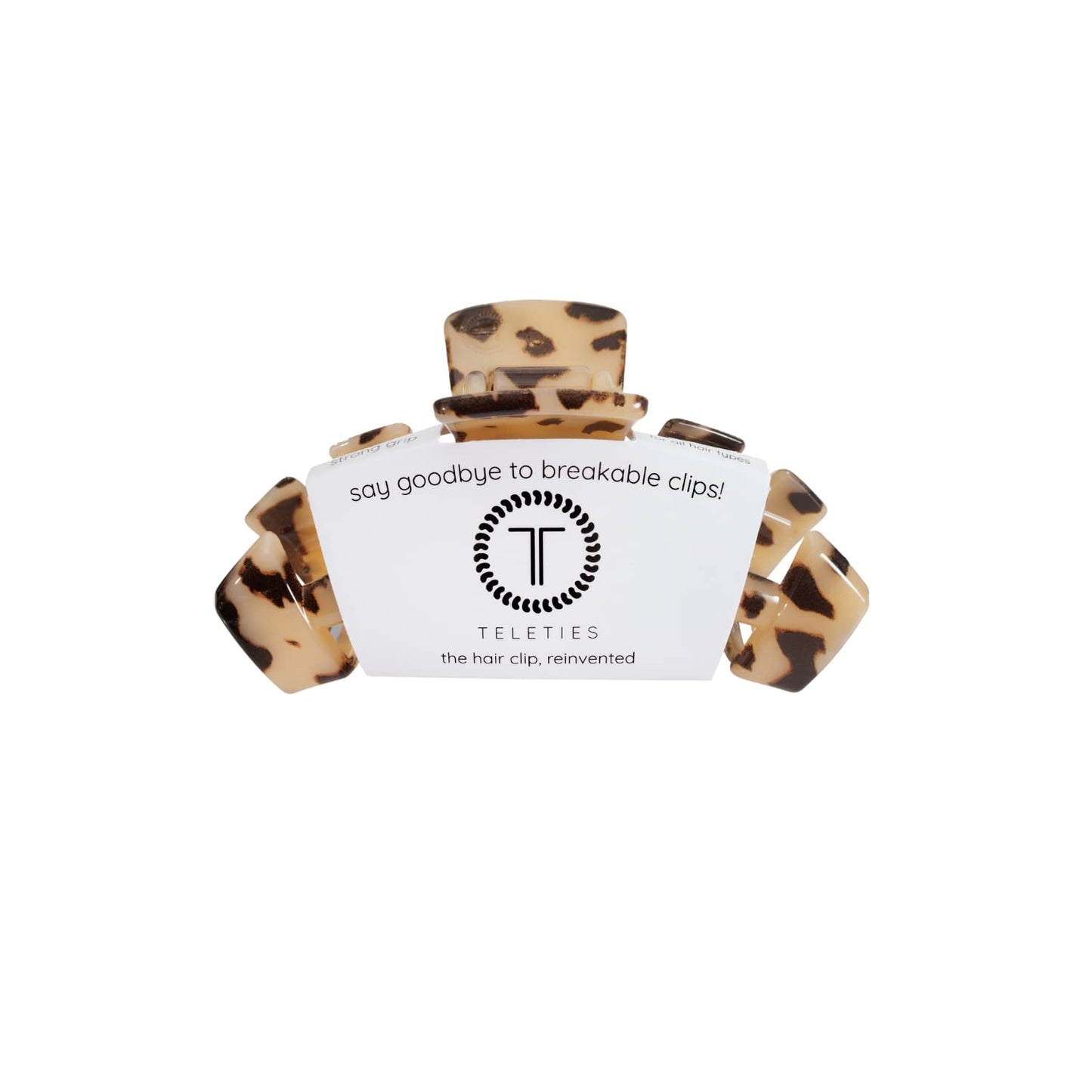 Medium Hair Clip - Strong Grip & Bendable Teeth for All Hair Textures | Blonde Tortoise