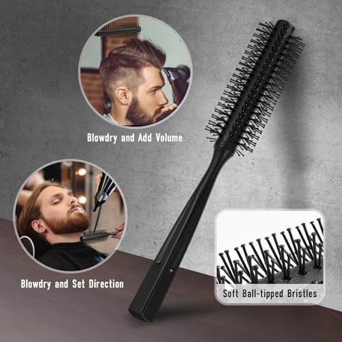 Dylapick Mens Hair and Beard Grooming Kit - Boar Bristle Brush & Comb Set