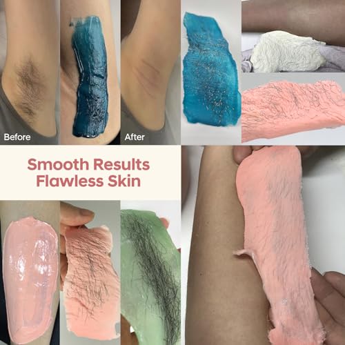 ANREACHO Hard Wax Beans for Hair Removal - 1.1 lb Mix of 5 Colors
