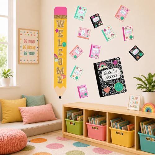 Back to School Door Decorations Kit - Boho Welcome Decals