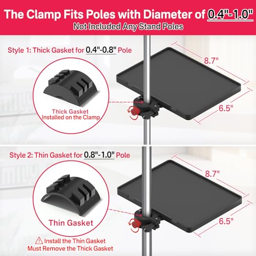 Plastic Adjustable Lash Tray Holder for Ring Light with Phone Holder