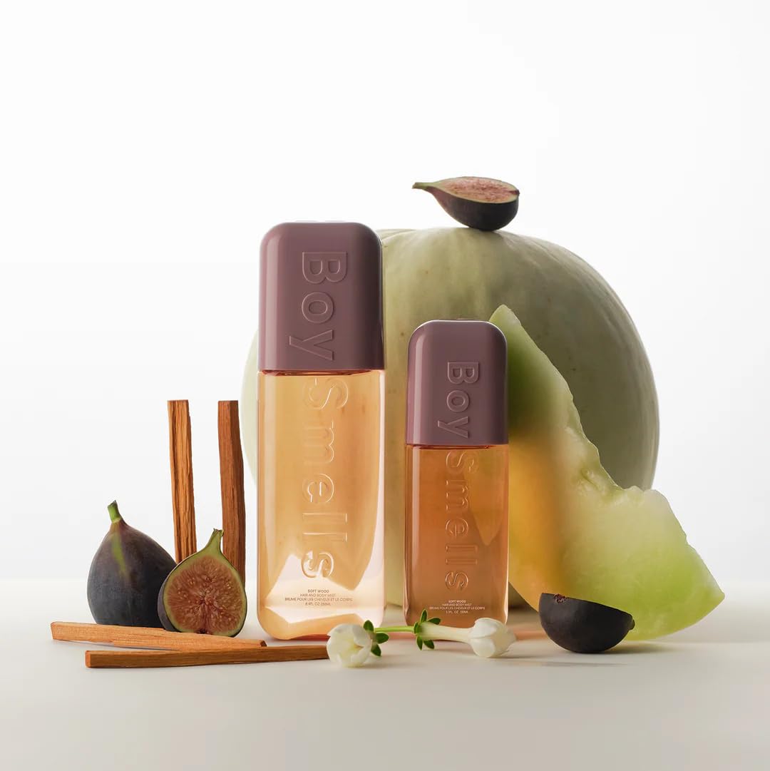 Boy Smells Soft Wood Hair & Body Mist - Fresh Woody Fragrance with Honeydew, Jasmine & Sandalwood | Spa Smells Collection